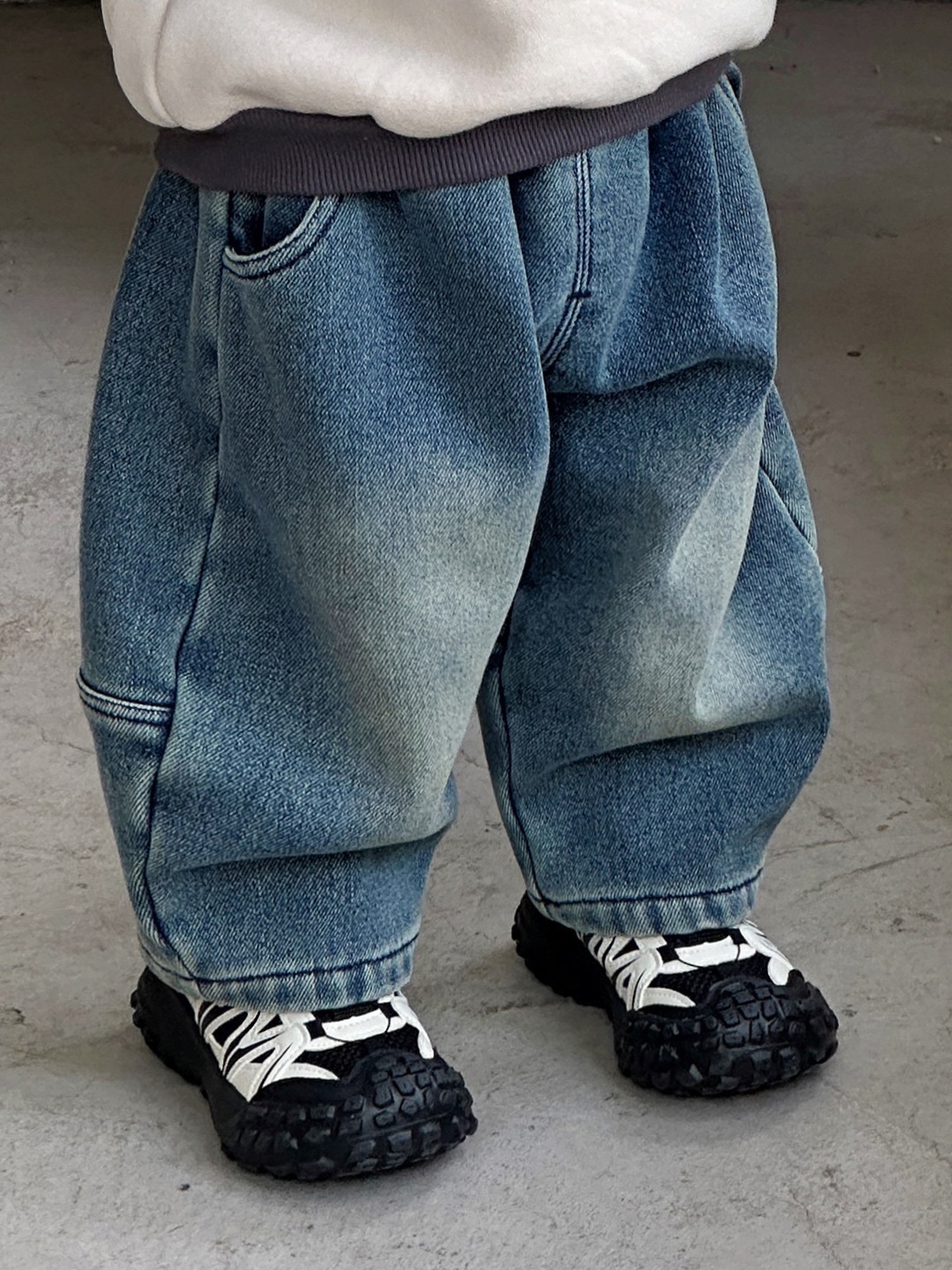 可愛綠色聖誕樹加絨上衣/加絨牛仔褲