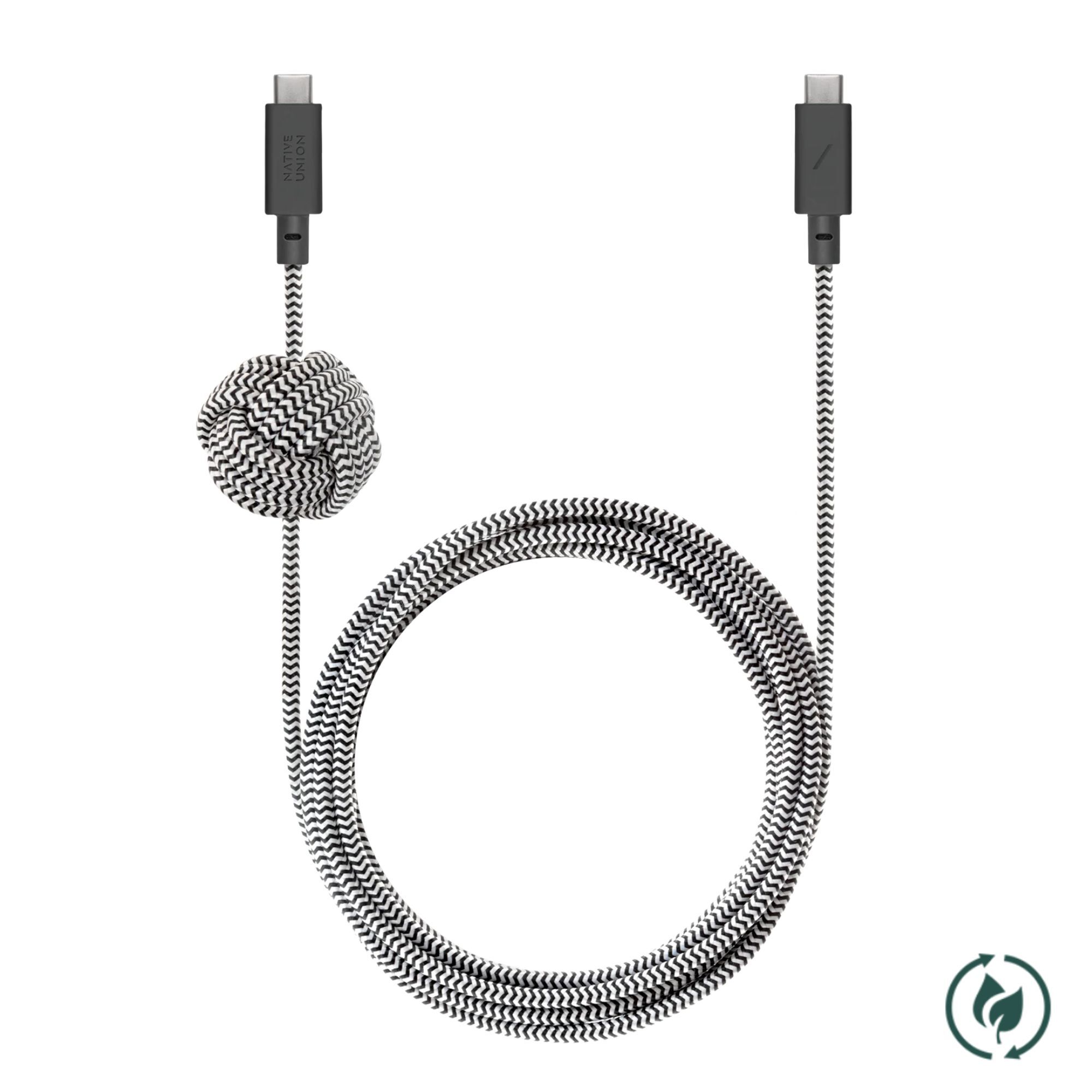 [C-C] 3公尺床邊充電線-斑馬-240W快充