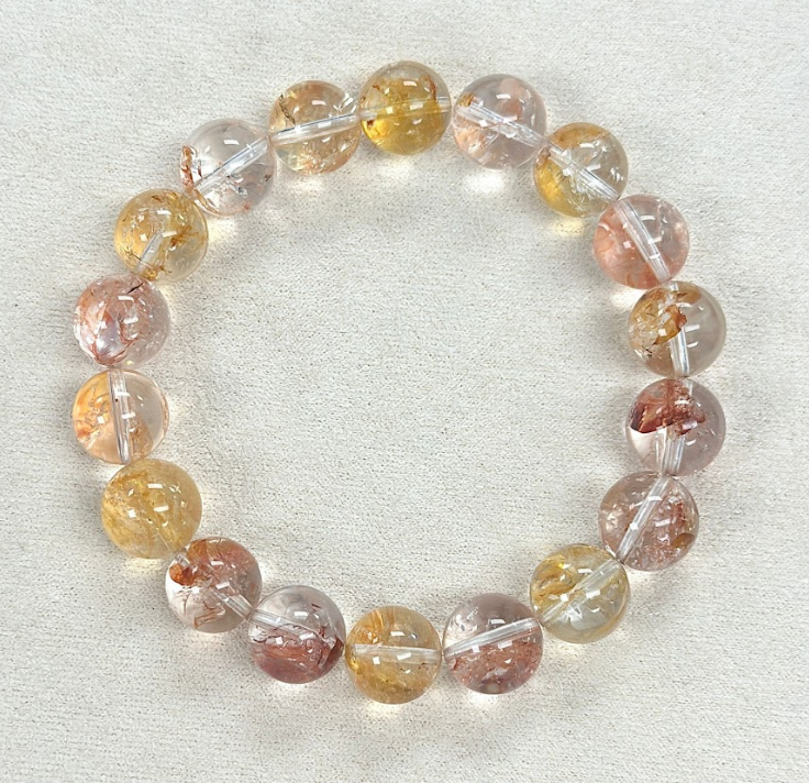 B45 錦鯉膠花手串10mm+ $398