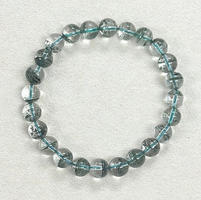 B48 高質綠幽靈手串7mm+ $488