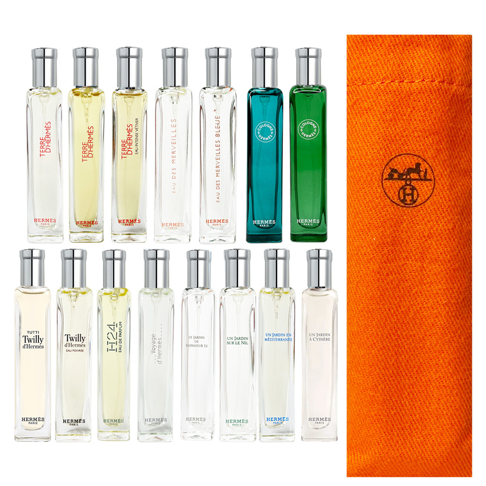 HERMES愛馬仕 橘采星光/大地/地中海花園/絲巾胡椒/絲意荔韻 15ml 小香 (布袋版) - 多款任選