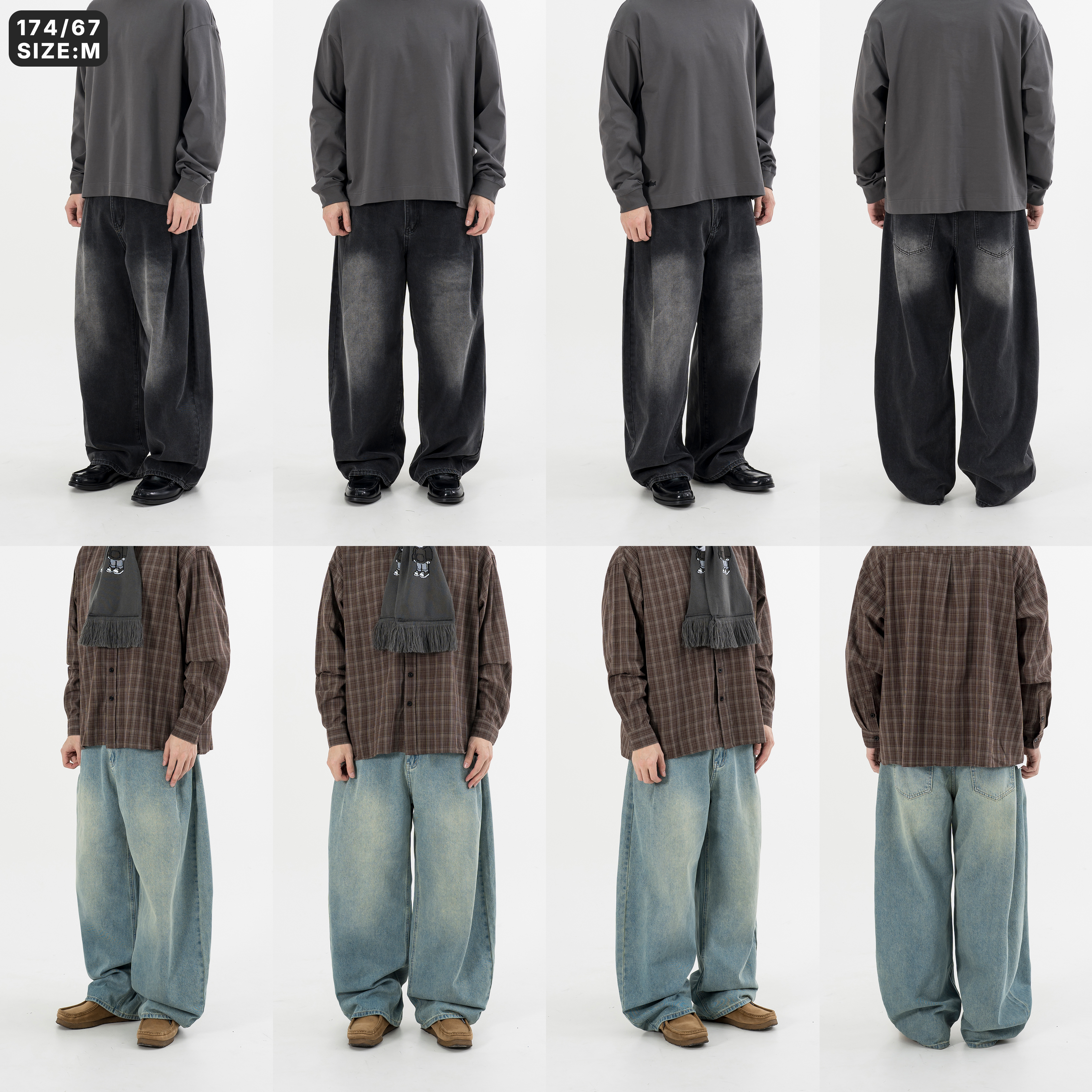 Washed Wide Leg Jeans 寬版 水洗牛仔褲 [B-2520]