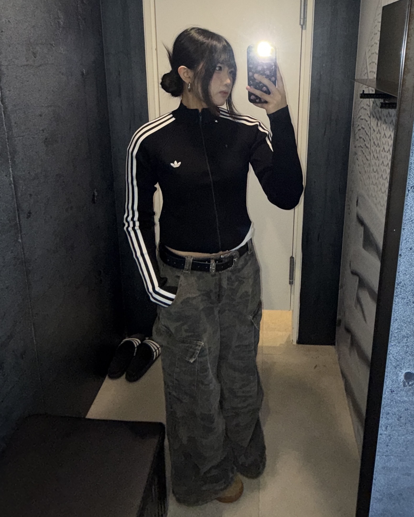 ADIDAS ORIGINALS 運動外套 黑色 深綠