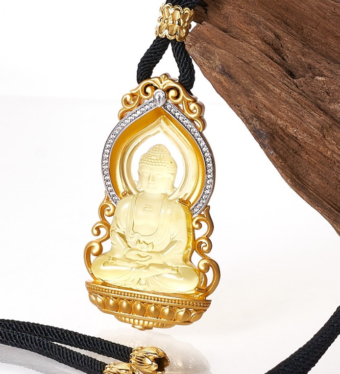 C1 MSJ1M23D墨西哥藍珀S925銀吊墜-釋迦牟尼佛 "藍珀戒面約：25×38×5mm 整體約：54x30x5mm" $1980