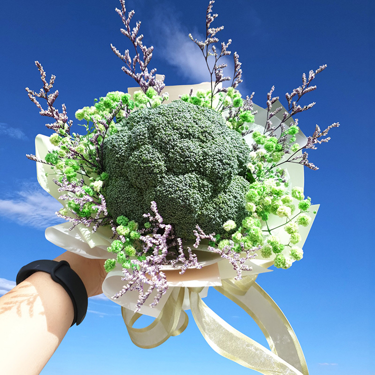 真花椰菜乾燥花捧花新郎捧花,新鮮花椰菜捧花新郎捧花,新郎捧花