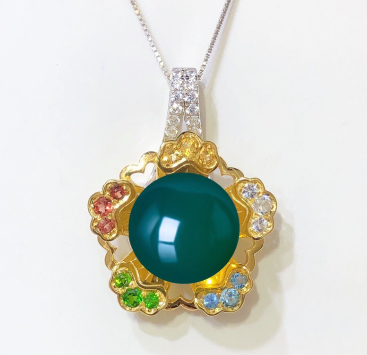 C3 MS13M02D 墨西哥藍珀S925銀吊墜-時來運轉 13mm $488