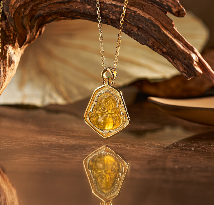 C7 MSJ1M09D 墨西哥藍珀S925銀吊墜-彌勒笑面佛 "主石約：16.5x16mm 成品約：38.4x27x7.8mm" $698