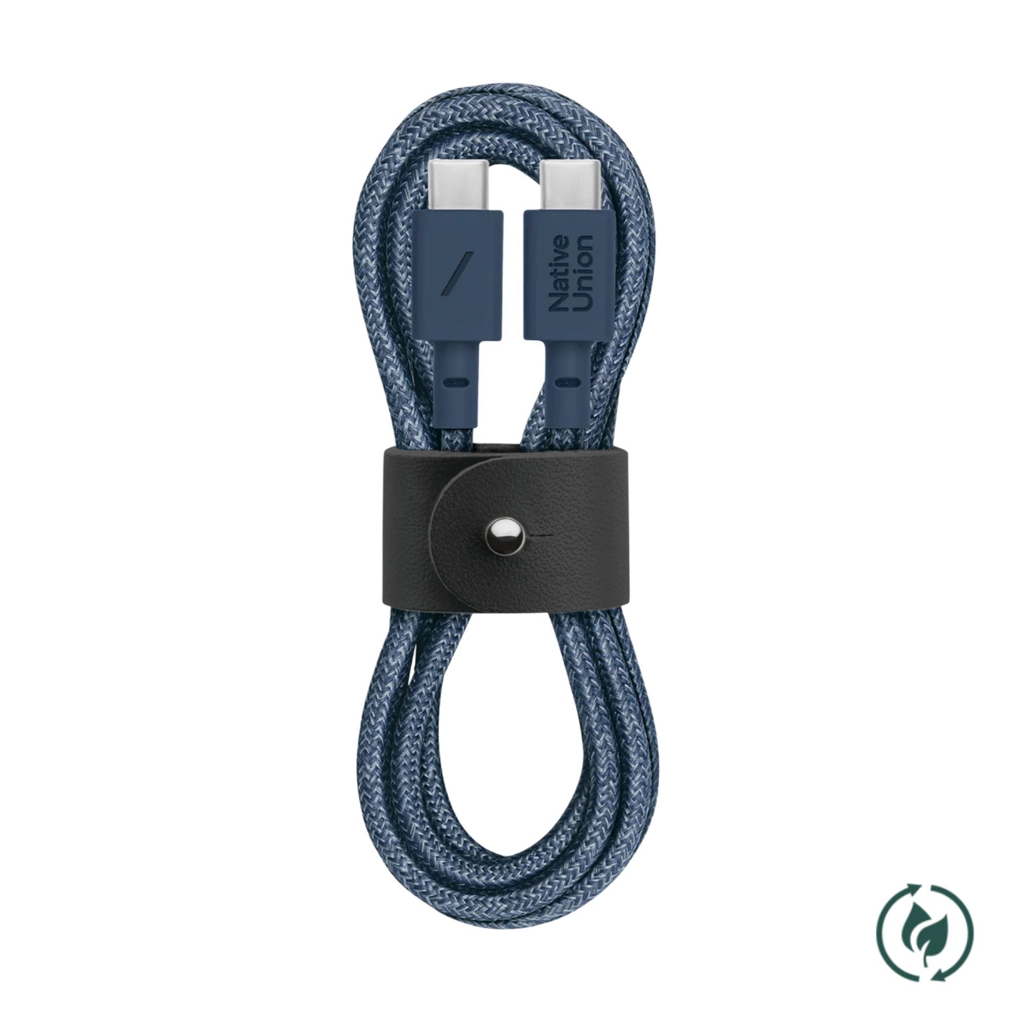 [C-C] 1.2公尺BELT快充充電線-海軍藍