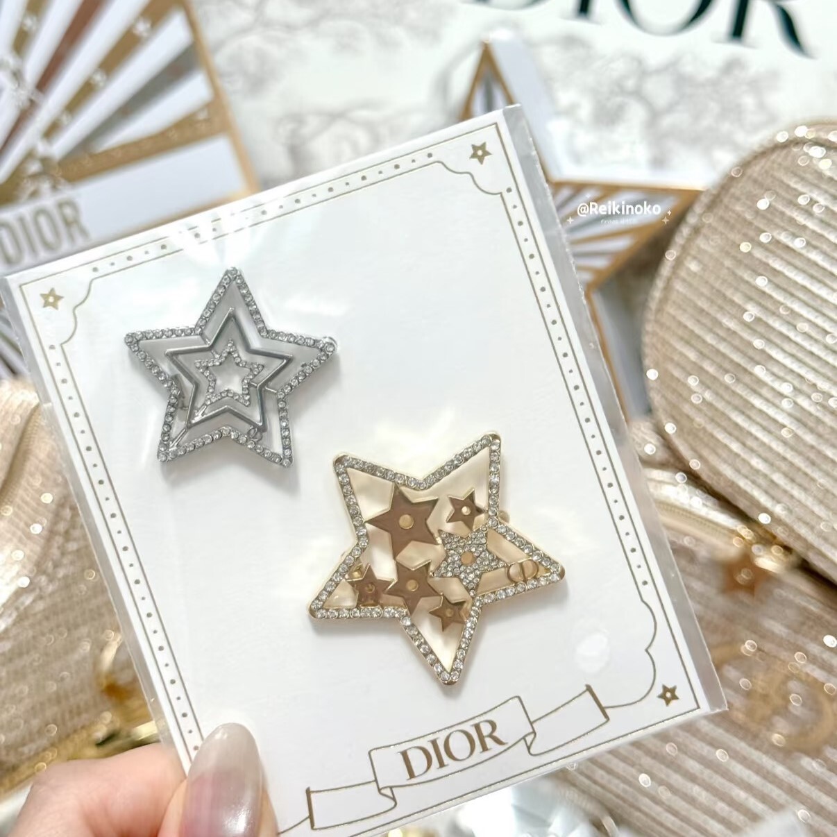 DIOR聖誕節限定星星髮夾