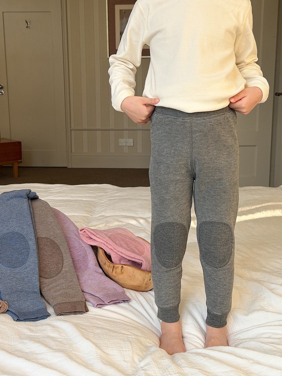 五色補丁保暖鋪棉內搭褲