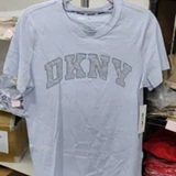 [S] DKNY SKY BLUE RHINESTONE LOGO BLING BLING T-SHIRT, DP5T1500-A4I [FINAL SALE] (SD1588)