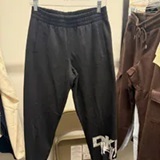 [S] DKNY BLACK/GRAY SILVER GRAFFITI RHINESTONE LOGO HIGH RISE RELAXED FIT JOGGER, DP5P3742-OGF [FINAL SALE] (SD1590)