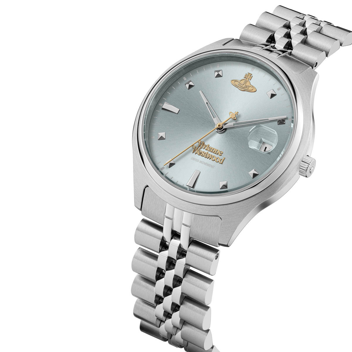 VV261LBLSL Vivienne Westwood 37mm 冰藍色錶面 不鏽鋼 女裝 手錶 (香港行貨)