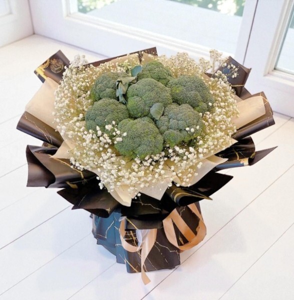 新鮮7朵花椰菜花束,花椰菜花束,營養健康的花束