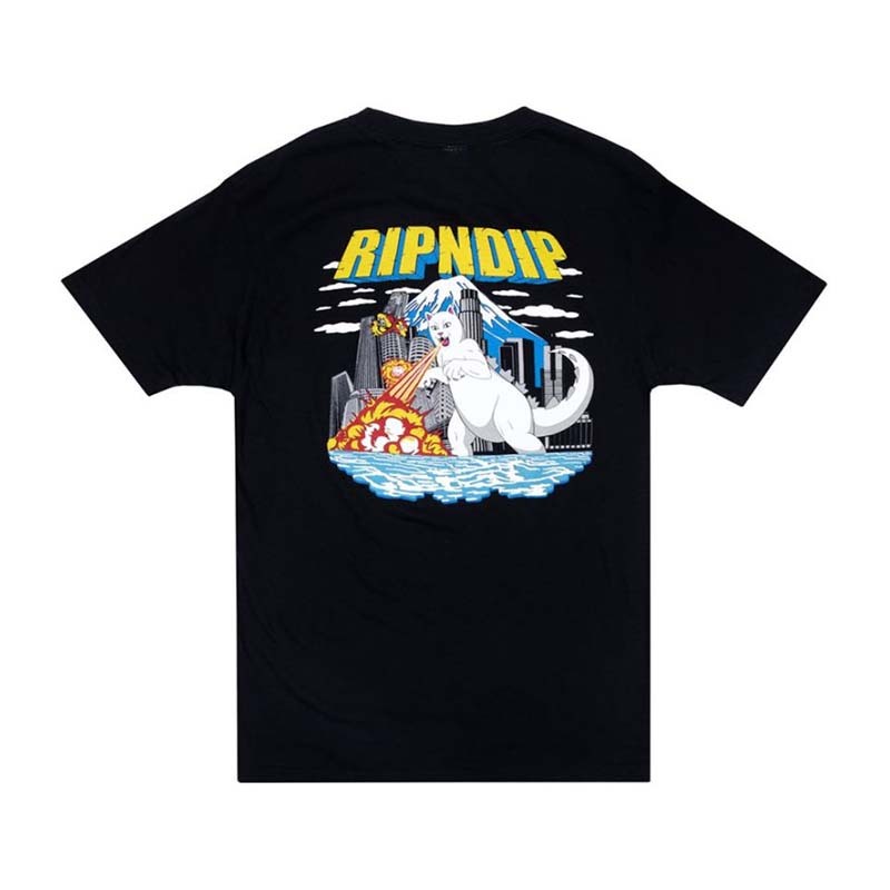 RIPNDIP NERMZILLA TEE 喵吉拉短袖 黑色 RIP-03 [台灣現貨]
