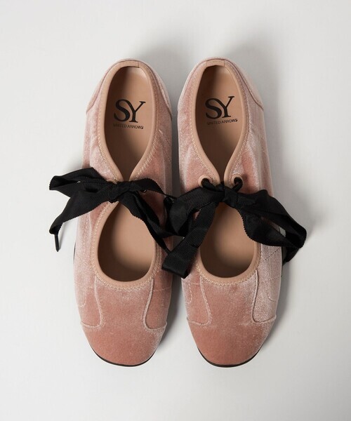 [預購] ODETTE E ODILE「SY」蝴蝶結絨布平底鞋