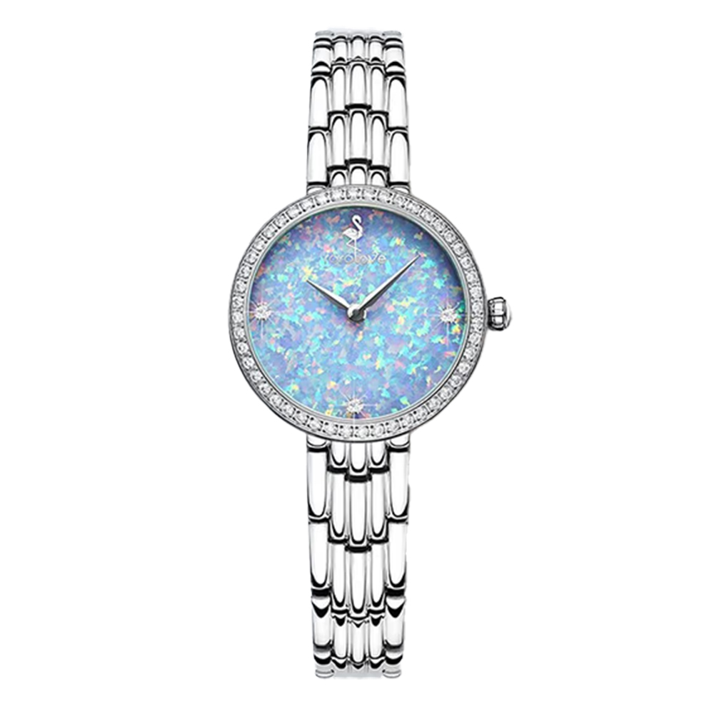 【ROROLOVE鑽石世家】極光系列 瑰麗 氣質 鑽石 不鏽鋼 女款 石英 手錶