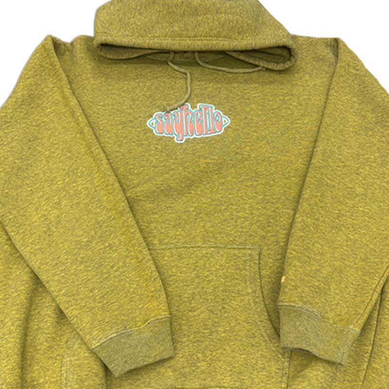 SAYHELLO Pigment Dyed Pull Logo Hoodie 帽TEE 麻花金 SAY-08 [台灣現貨]