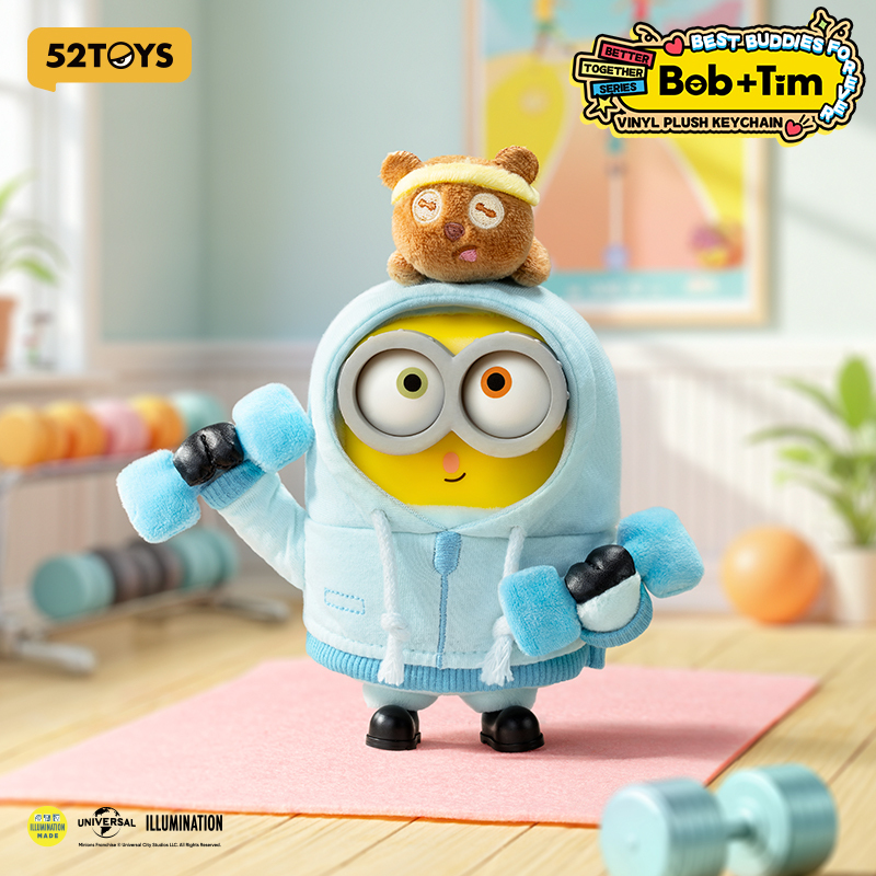 Bob&Tim Minions Better Together Series Plush Keychain