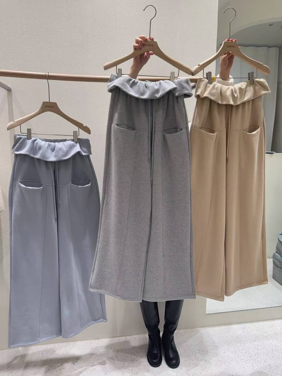 ME5206 寬鬆荷葉邊休閒褲