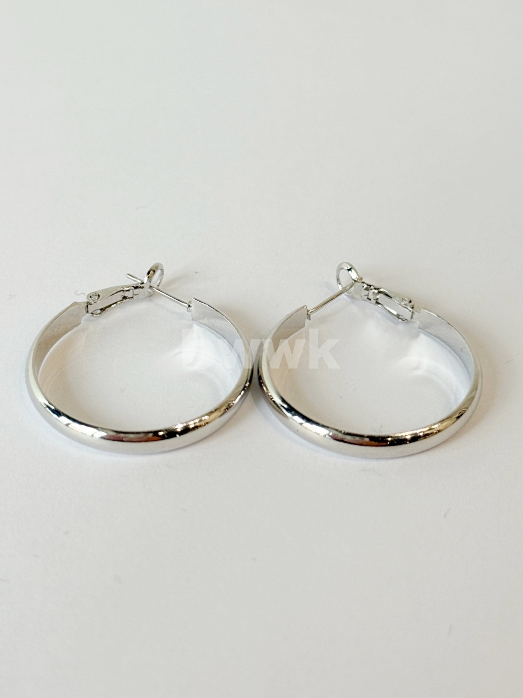 30mm小圈耳環-銀