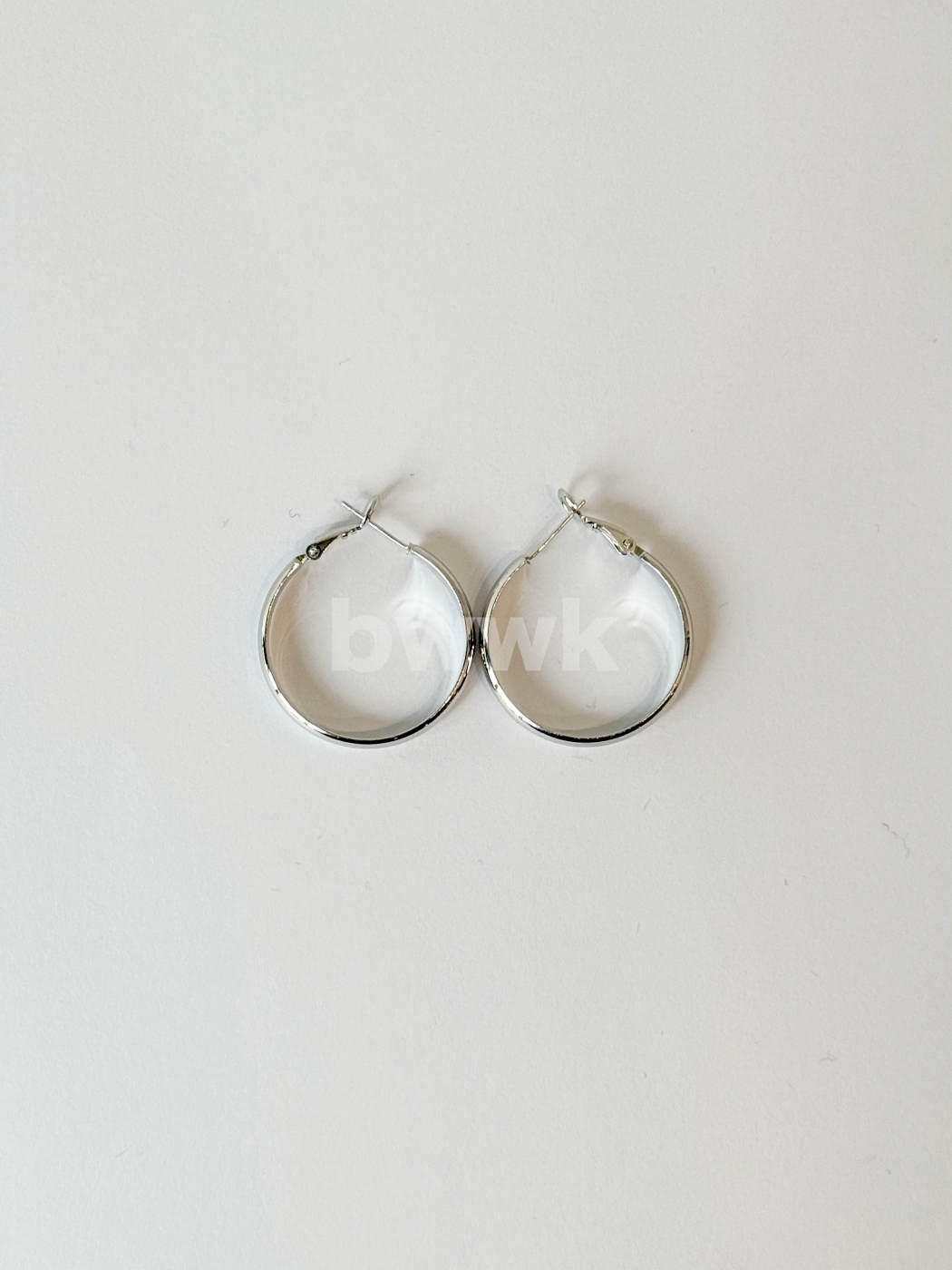 30mm小圈耳環-銀