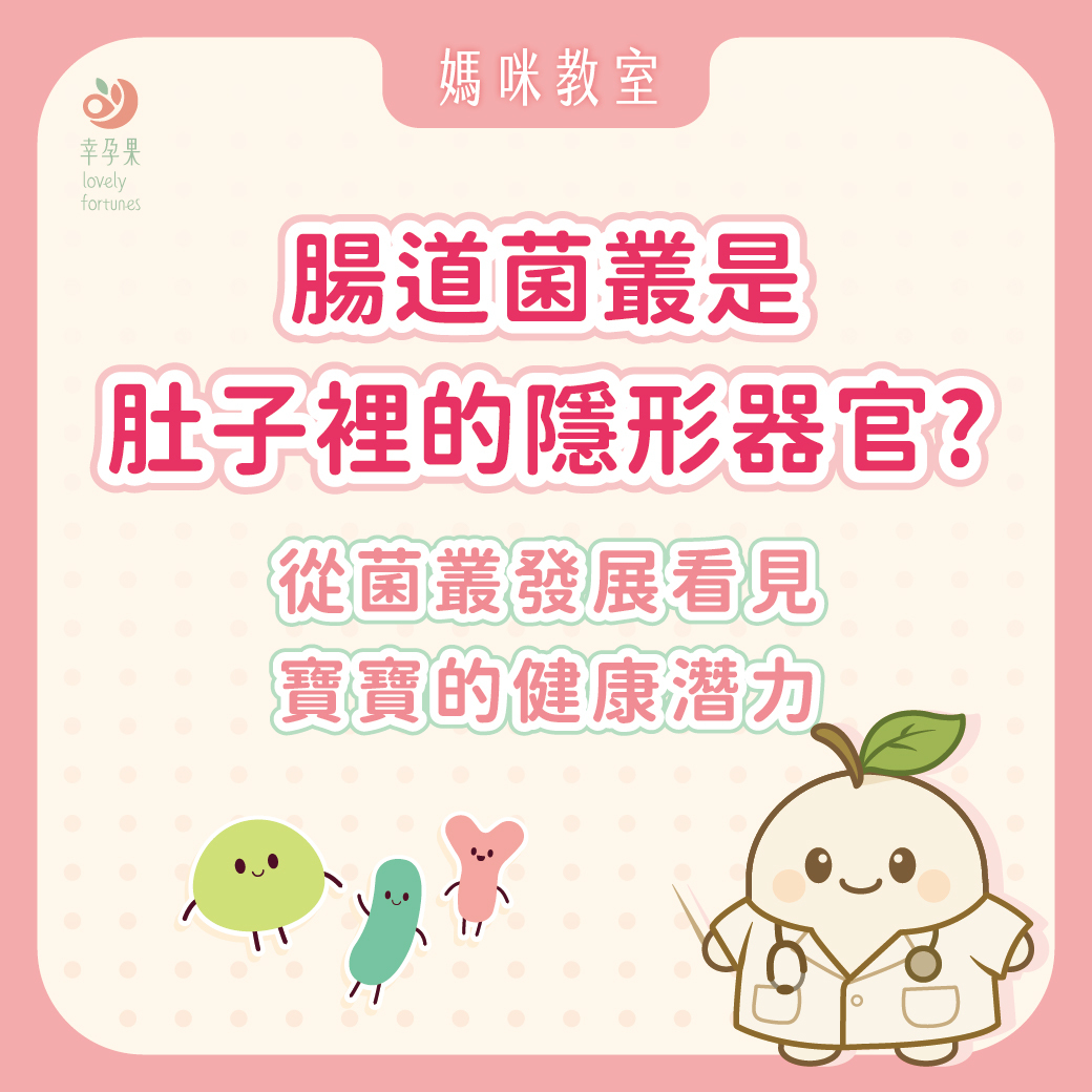 幸孕果媽咪教室 腸道菌叢是肚子裡的隱形器官？──從菌叢發展看見寶寶的健康潛力