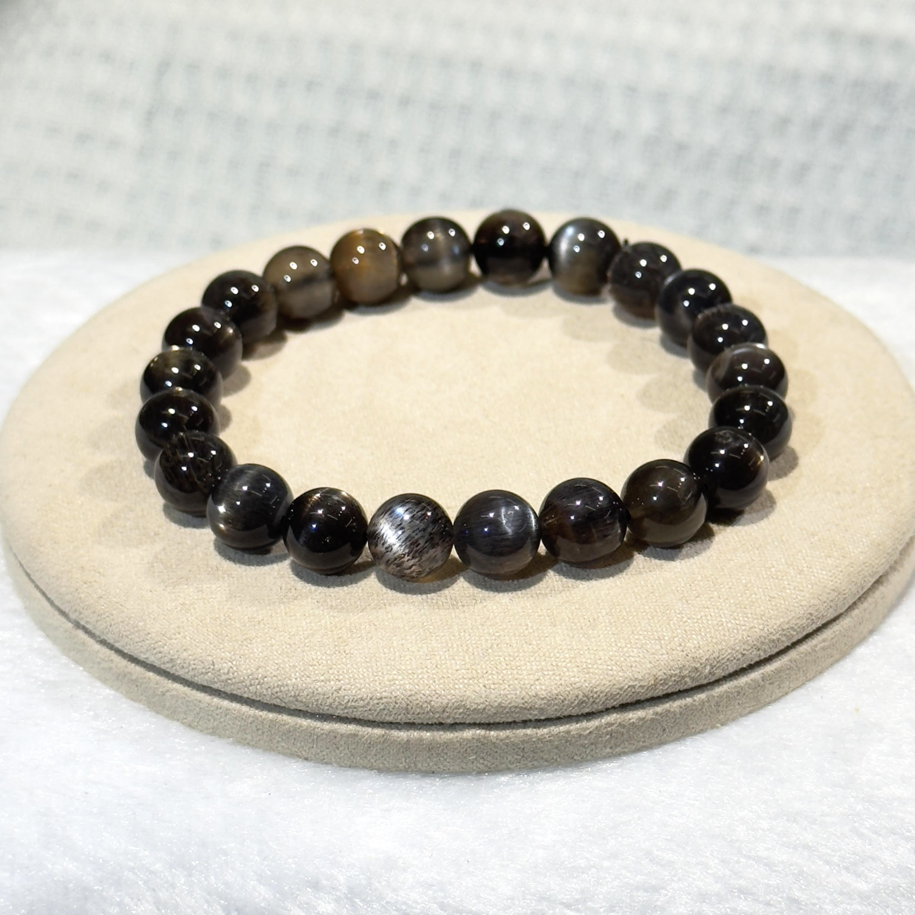 黑金骨幹手串 8.5mm+/- #CA0036