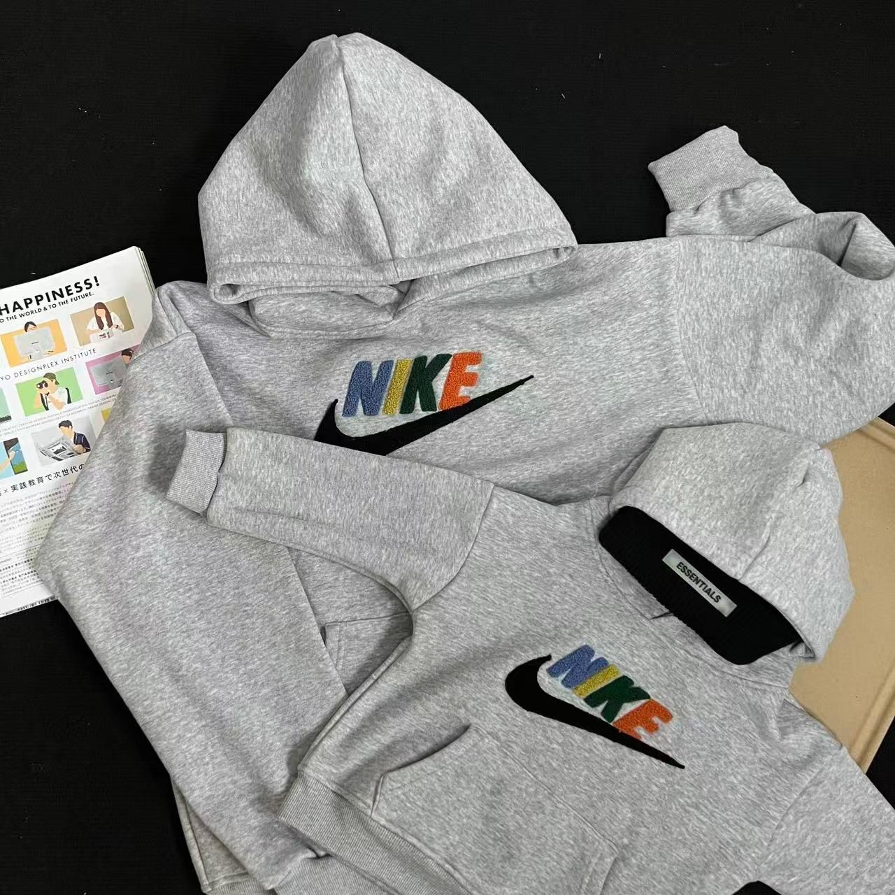 廠單 NK彩色毛巾繡加絨親子衛衣