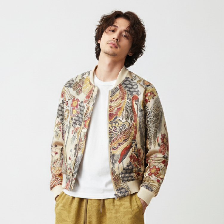 仙鶴浮世繪外套