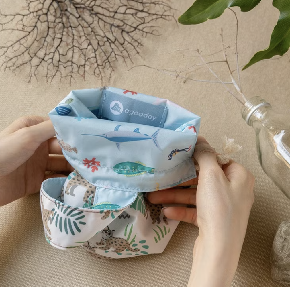 【動物好朋友】｜好日子雙花色飲料提袋-冰霸杯不適用（海洋動物與石虎）