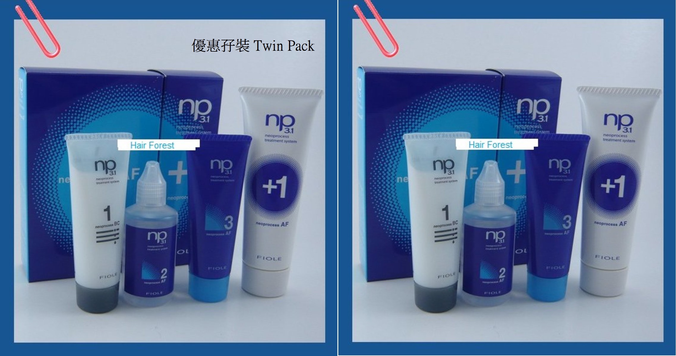 Twin Pack-Fiole 日本 AF structural hair treatment (藍色焗油4支套裝x2)