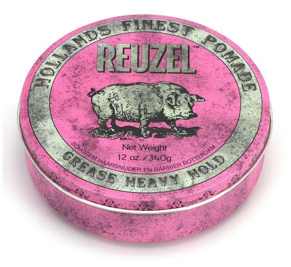 Reuzel Pink Heavy Grease 12oz/ 340g 粉紅豬超強油性髮蠟