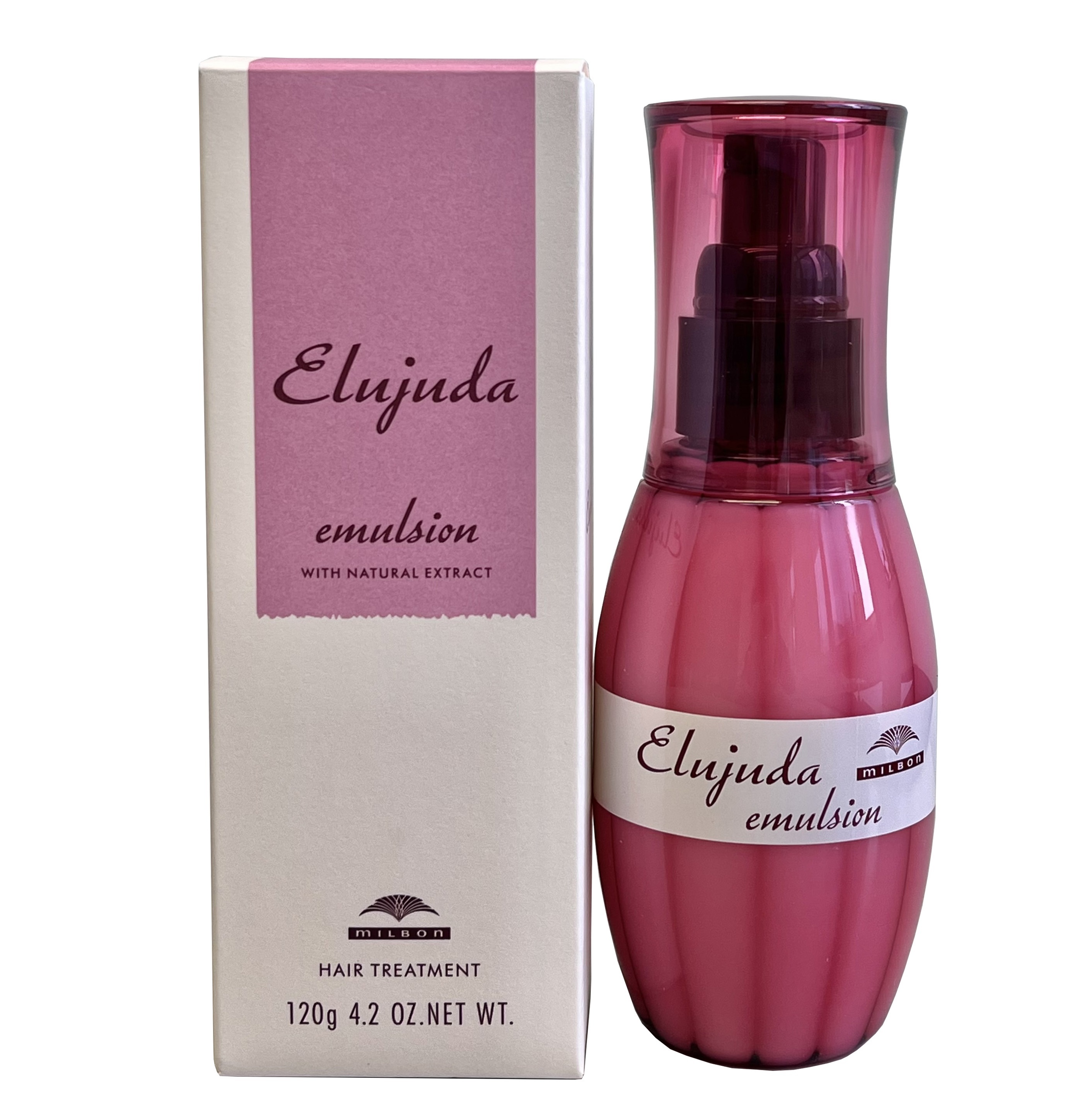 日本 Milbon Elujuda Emulsion(Pink)(適合細軟髮質)120g 生命果精華潤髮乳