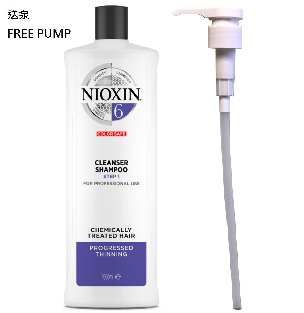 Nioxin 6 Cleanser Shampoo 1000ml (Free Pump)(Chemically Progressed Thinning)6號防脫髮洗髮露