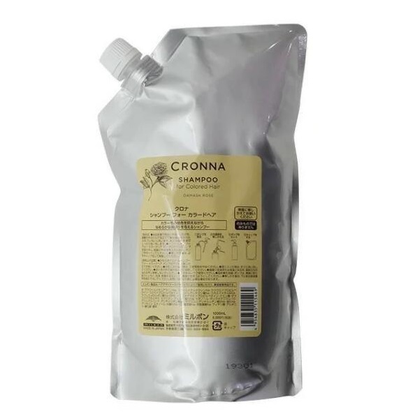 日本 Milbon Cronna Shampoo 1000ml 大馬士革玫瑰護色洗髮水