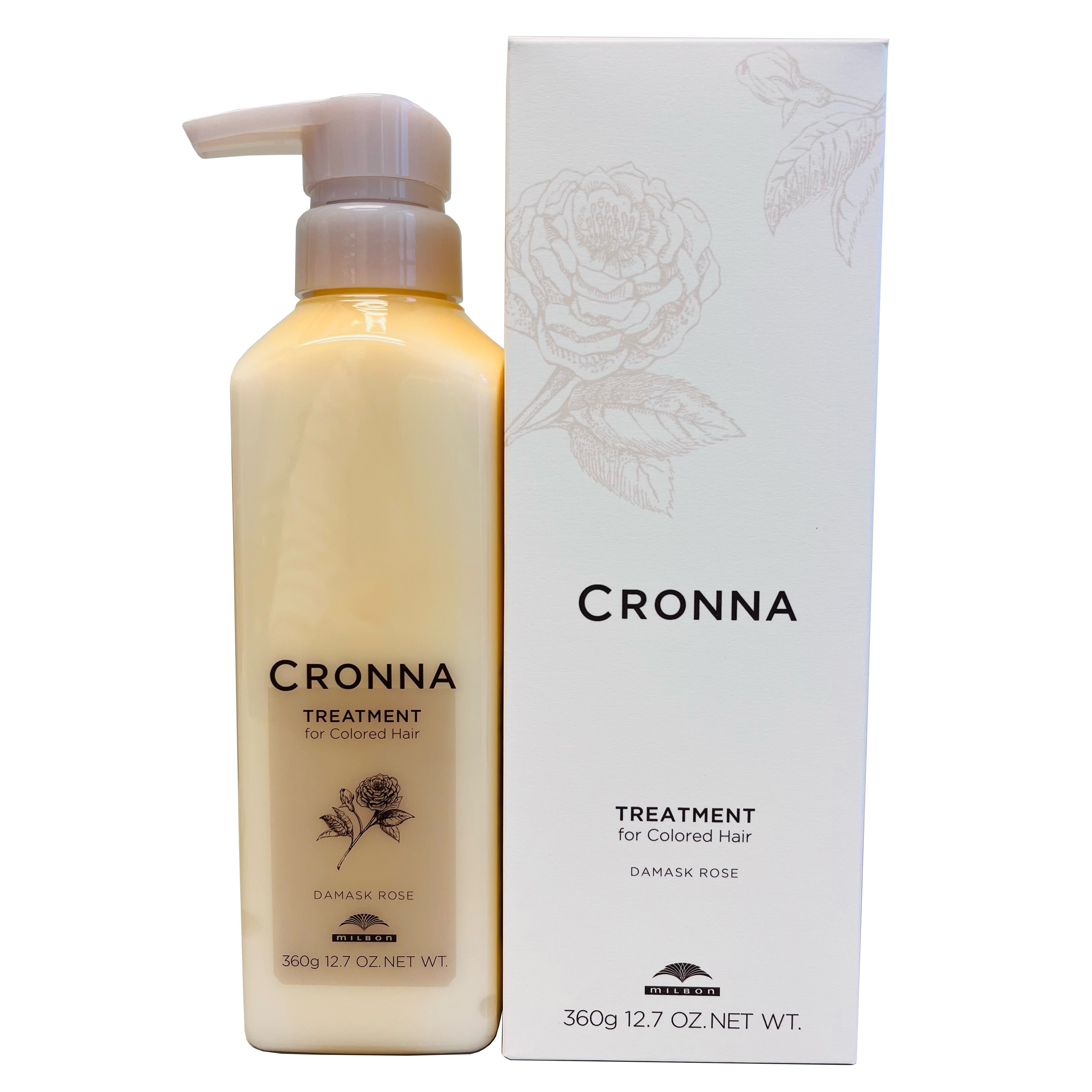 日本 Milbon Cronna Treatment 360g 大馬士革玫瑰護色修護素