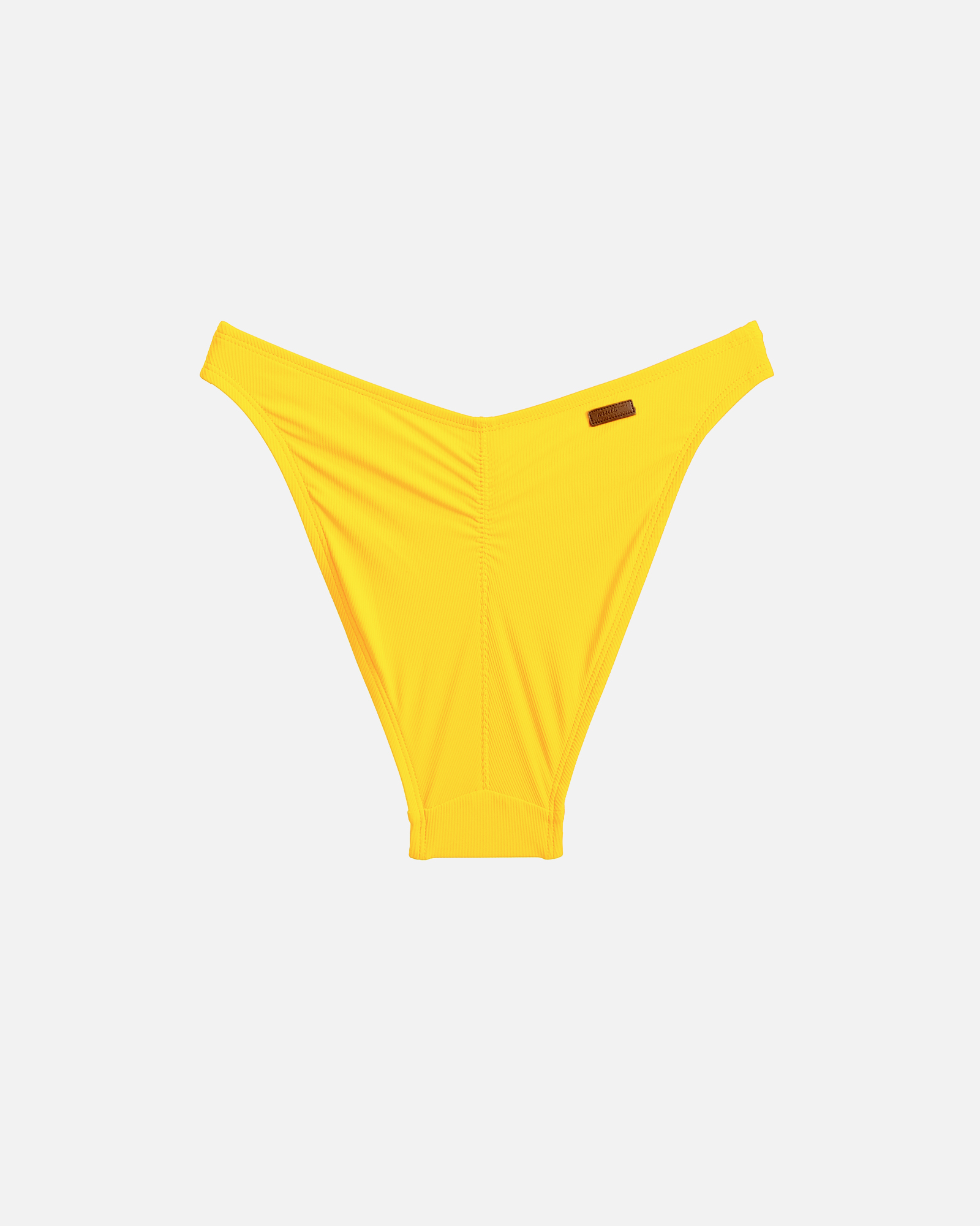 【羅紋陽光黃】VOU 海鷗拋臀泳褲