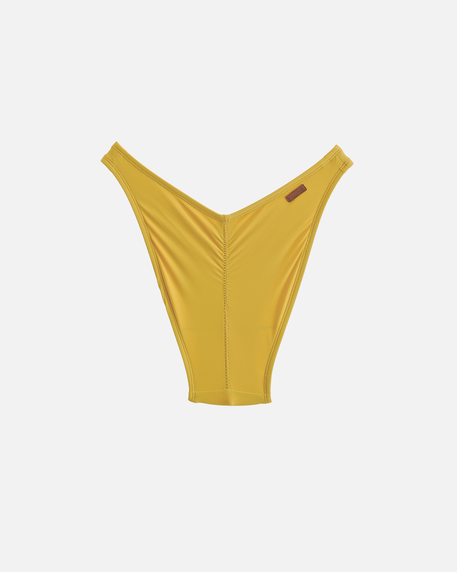 【羅紋芥末黃】VOU 海鷗拋臀泳褲