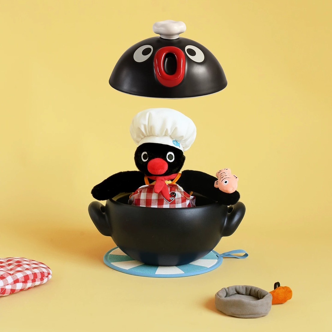 正版授權 PINGU 聯名 陶瓷砂鍋 料理鍋 禮盒組