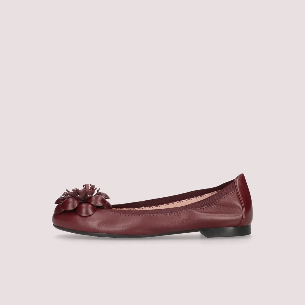1PB1113-011 PRETTY BALLERINAS Shirley Ballet Flats Red Leather #52576_001 (S-K11-E)