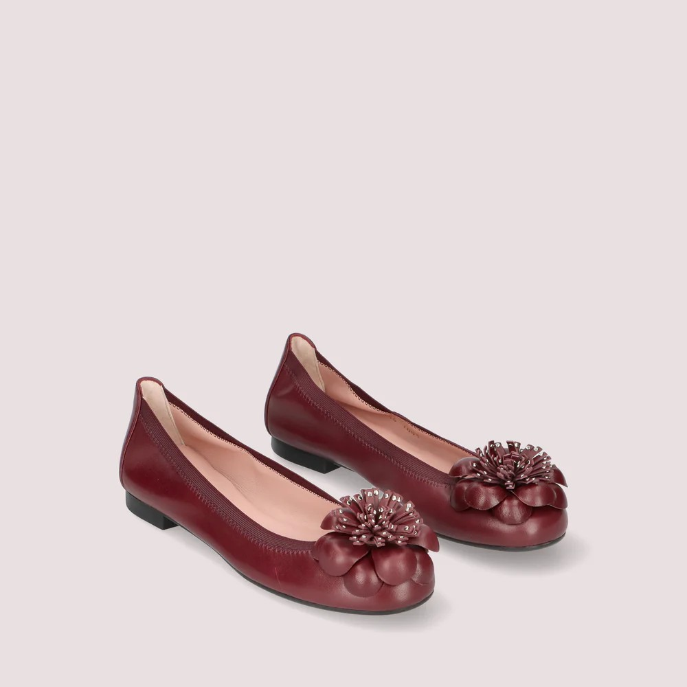 1PB1113-011 PRETTY BALLERINAS Shirley Ballet Flats Red Leather #52576_001 (S-K11-E)