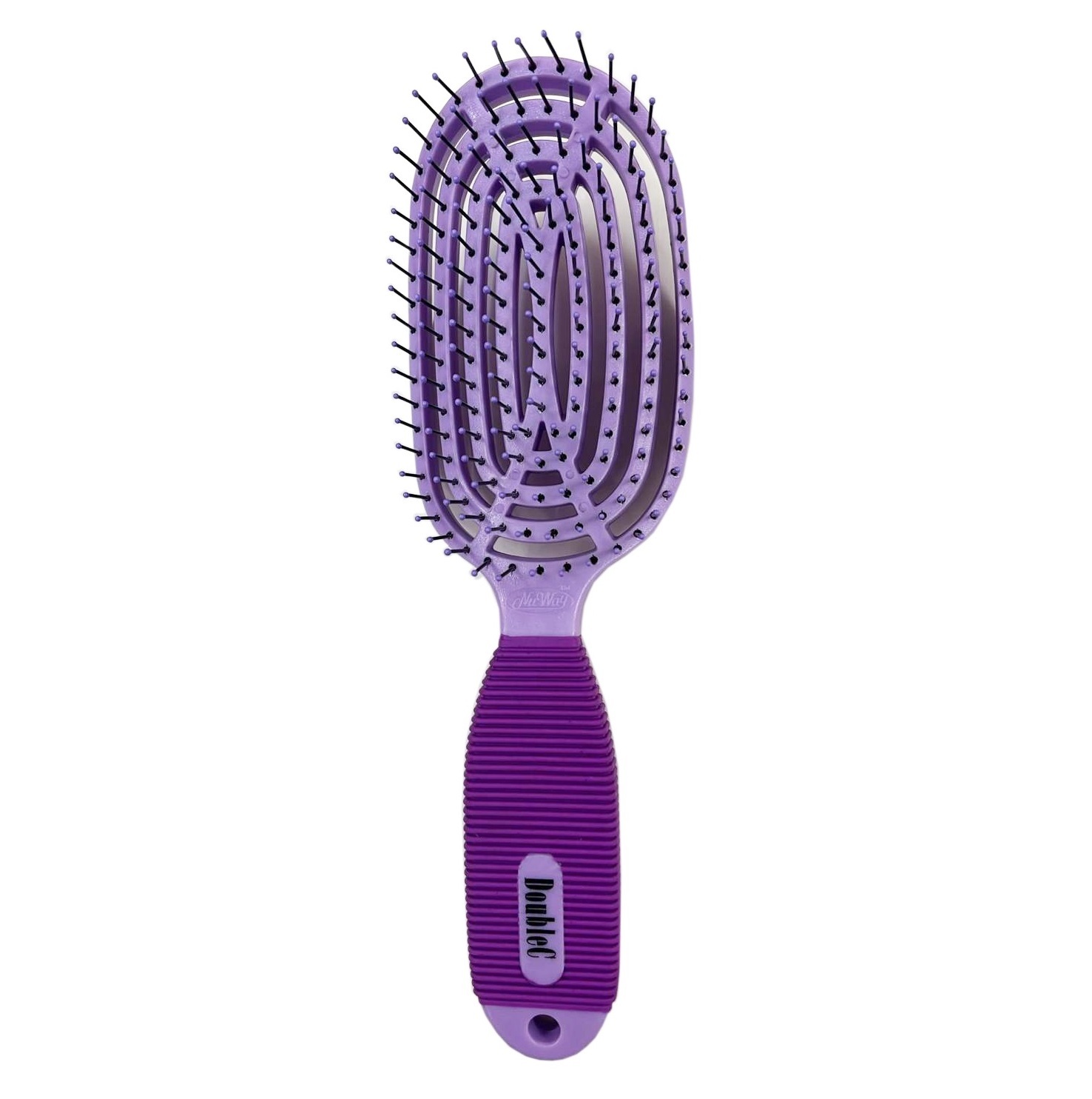 NuWay4Hair 施魔梳 (Double C 系) (Purple) Curved Detangler Brush
