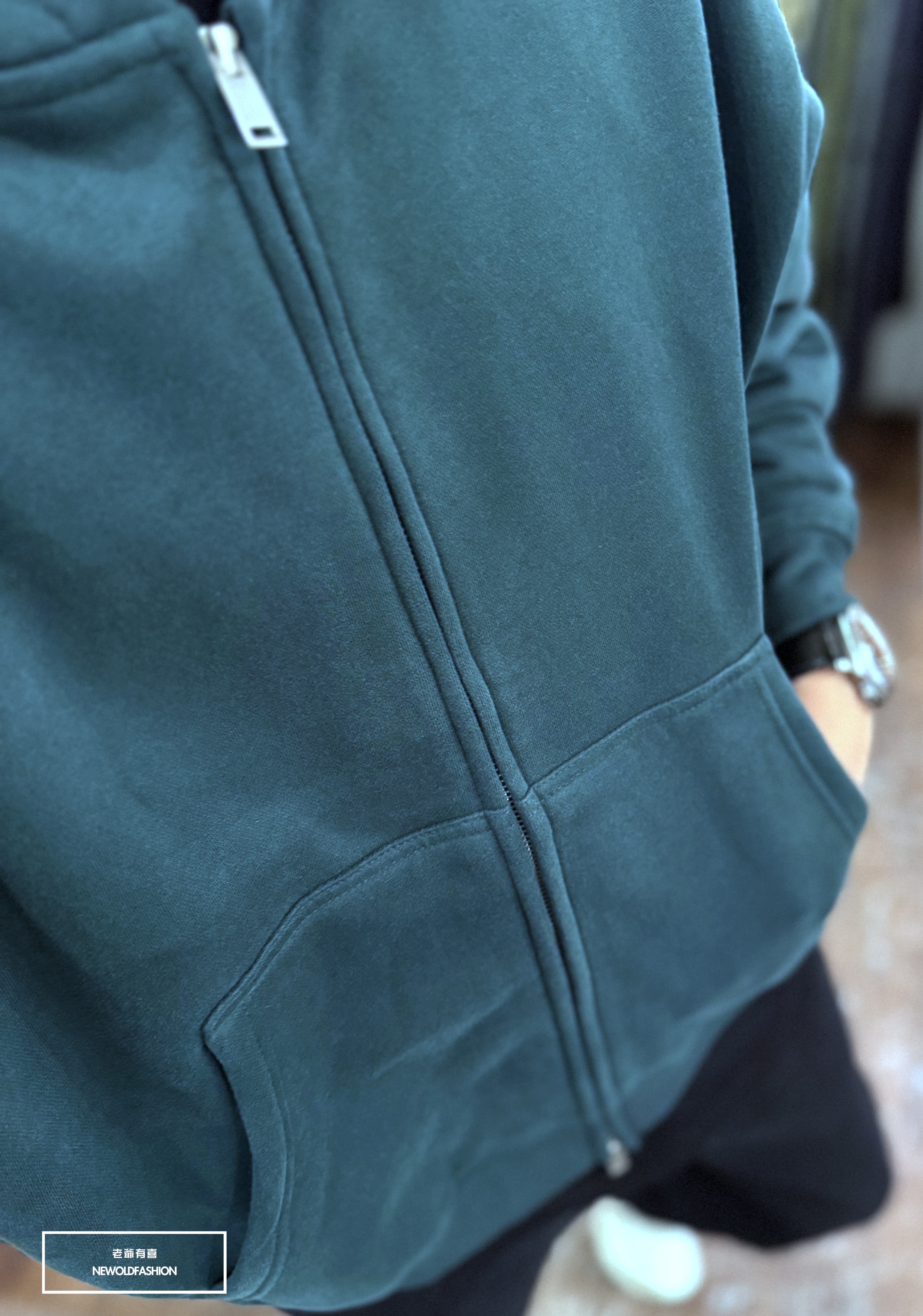 『新品上市』重磅經典全素連帽刷毛棉外套(NOF2510W25809)-綠