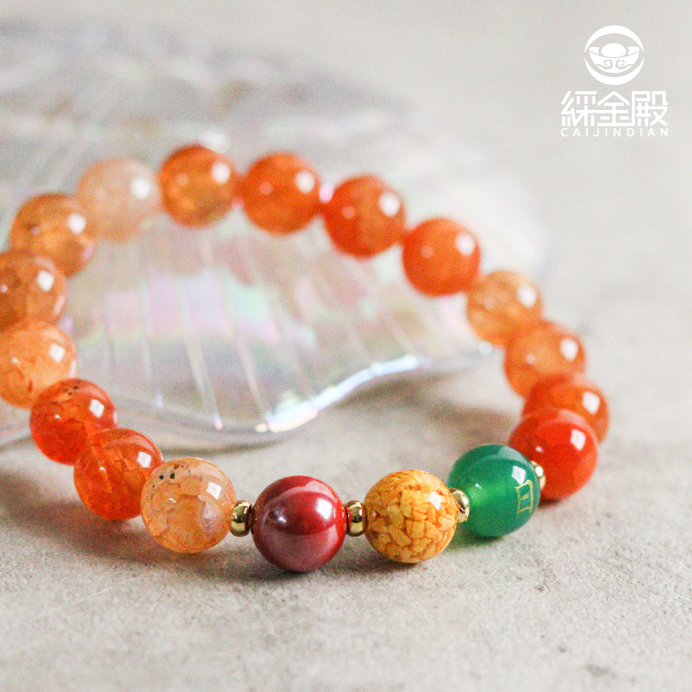 日進斗金龍紋石手珠｜開運｜招財｜趨吉避凶｜磁場｜健康｜過爐加持【綵金殿】