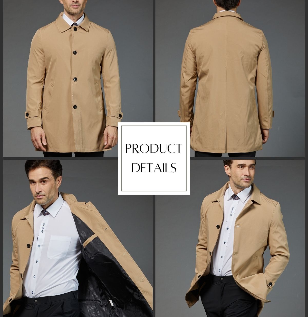 經典商務風衣細節介紹