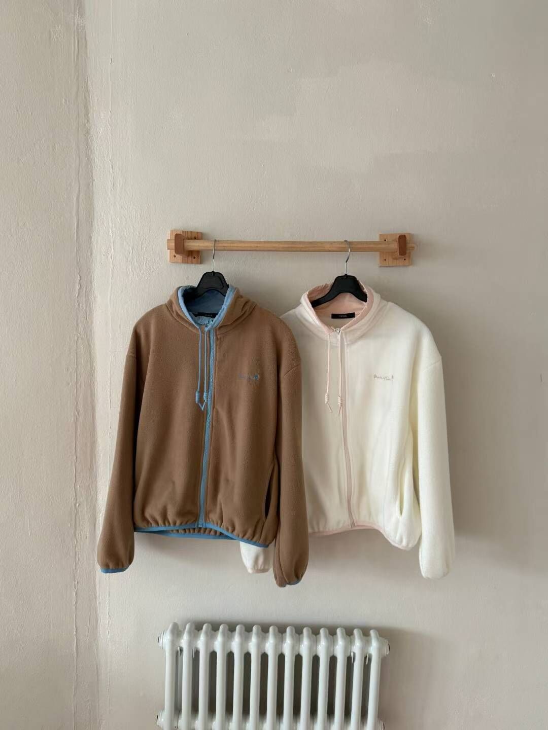 ME5222 撞色邊刷毛外套