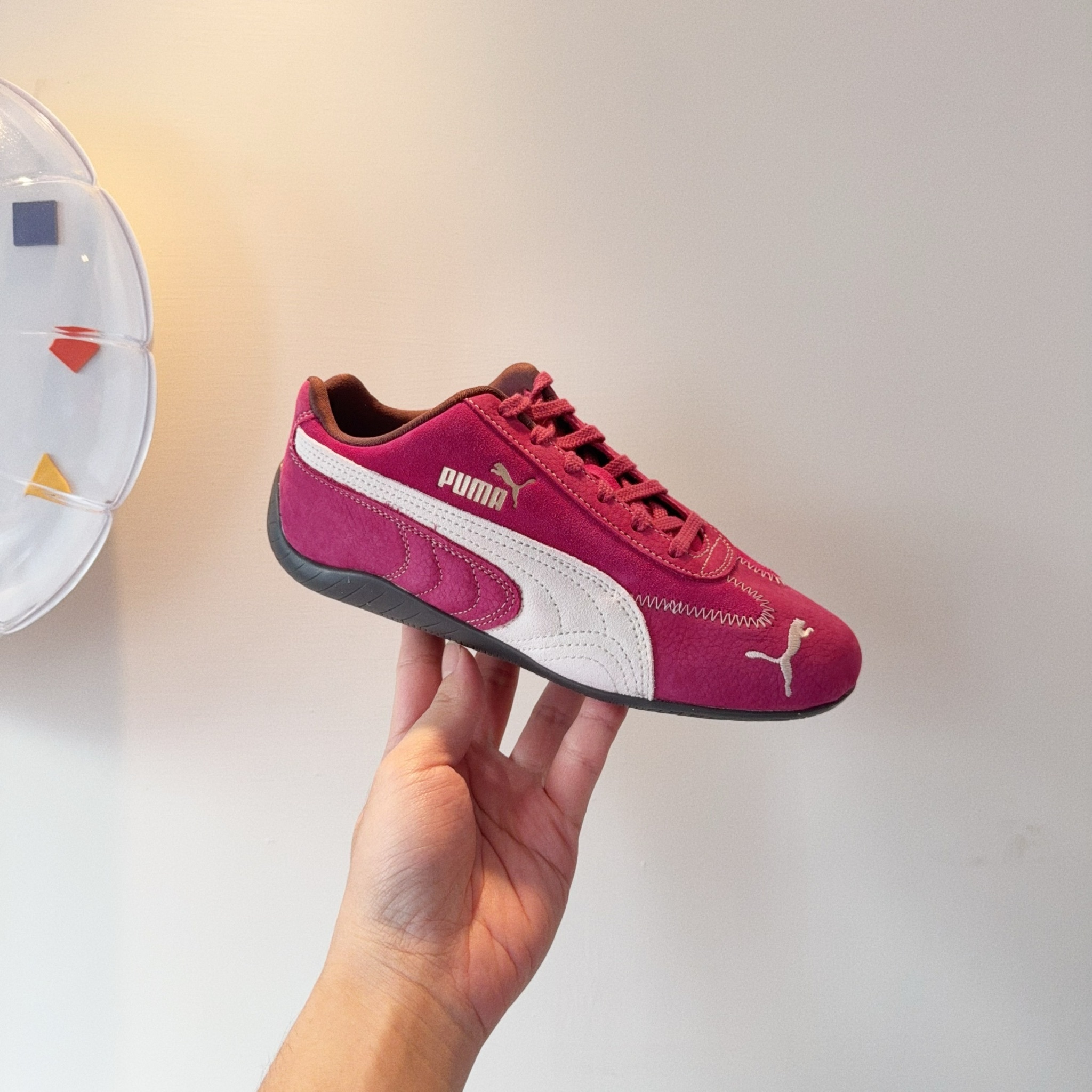 PUMA Speedcat OG 歐洲限定 桃紅 白色 外縫線 薄底 賽車鞋 40256202