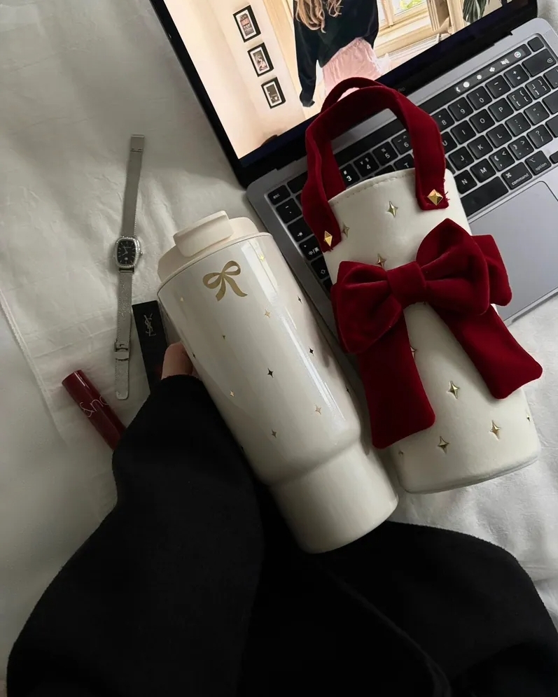 <現貨!!聖誕浪漫🎀🎄> Starbucks 星巴克 聖誕 系列 保溫杯 蝴蝶結 杯套