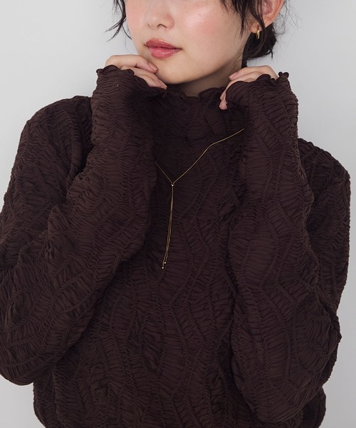 日本🇯🇵連線 Forksy 樹木紋透膚高領長袖T恤 打底 內搭 透膚 長袖 5色(任買兩件711免運)/預購